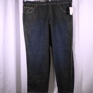 NWT VTG Pelle Pelle Mens 46x34 Blue Streak Baggy Y2K 2000s Hip Hop Jeans